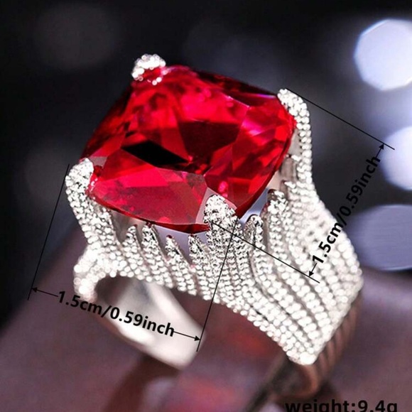 SAPPHIRE BRIDAL WEDDING RING - Picture 5 of 8